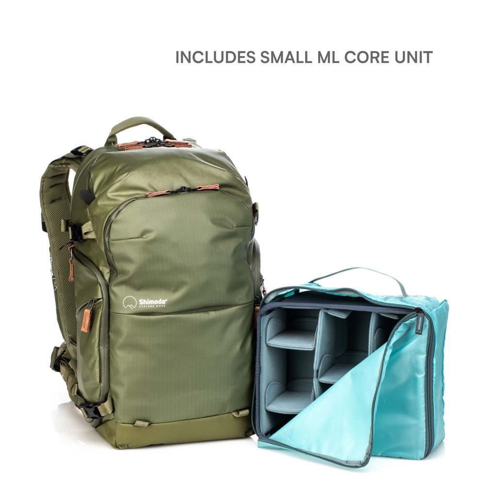 Reference photograph of the green Shimoda Explore V2 camera bag